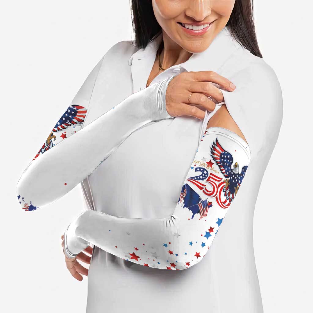 250 Years of American Freedom Arm Sleeves Flag Bald Eagle and Map