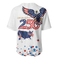 250 Years of American Freedom Baseball Jersey Flag Bald Eagle and Map