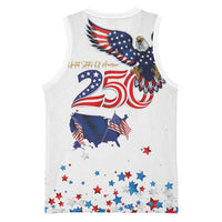 250 Years of American Freedom Basketball Jersey Flag Bald Eagle and Map