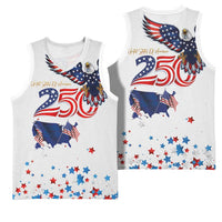 250 Years of American Freedom Basketball Jersey Flag Bald Eagle and Map