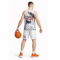 250 Years of American Freedom Basketball Jersey Flag Bald Eagle and Map