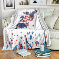 250 Years of American Freedom Blanket Flag Bald Eagle and Map