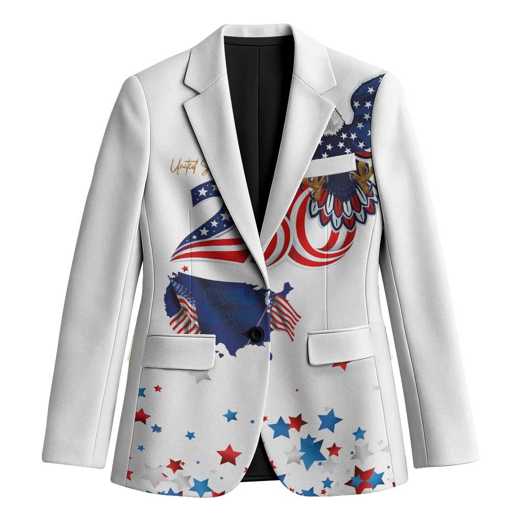 250 Years of American Freedom Blazer Flag Bald Eagle and Map