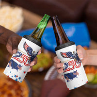 250 Years of American Freedom 4 in 1 Can Cooler Tumbler Flag Bald Eagle and Map