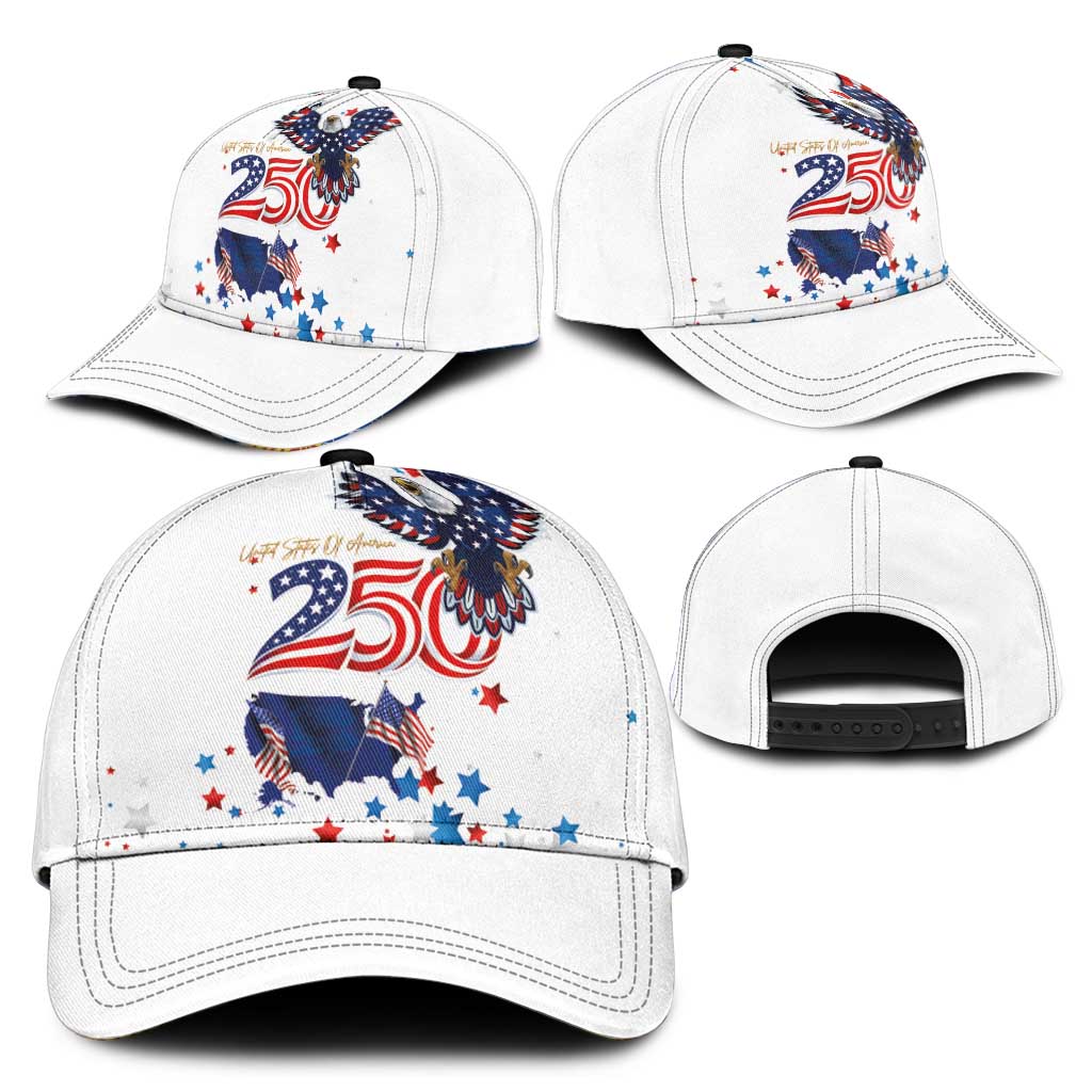 250 Years of American Freedom Classic Cap Flag Bald Eagle and Map