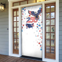 250 Years of American Freedom Door Cover Flag Bald Eagle and Map