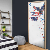 250 Years of American Freedom Door Cover Flag Bald Eagle and Map