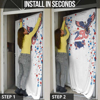 250 Years of American Freedom Door Cover Flag Bald Eagle and Map