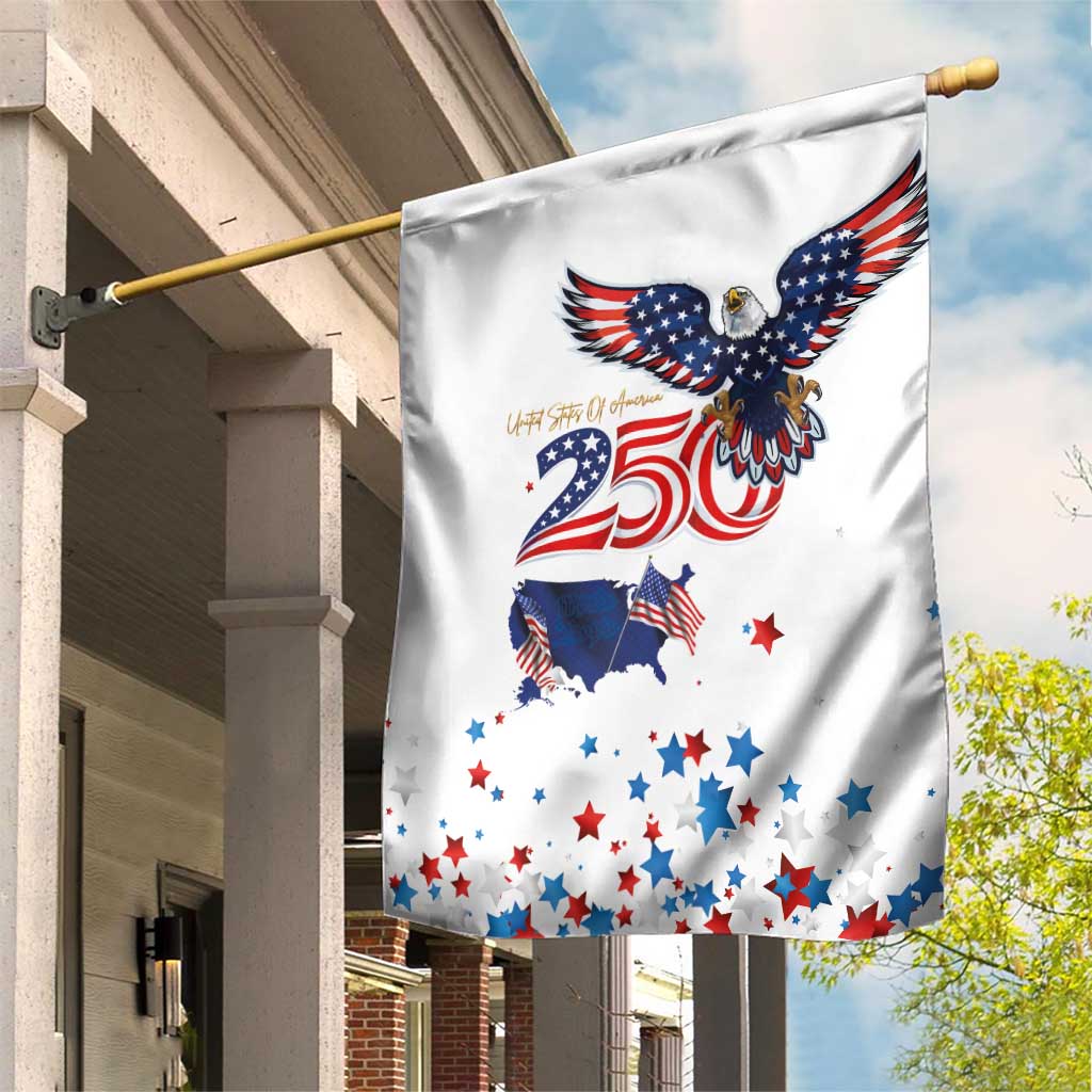 250 Years of American Freedom Garden Flag Flag Bald Eagle and Map