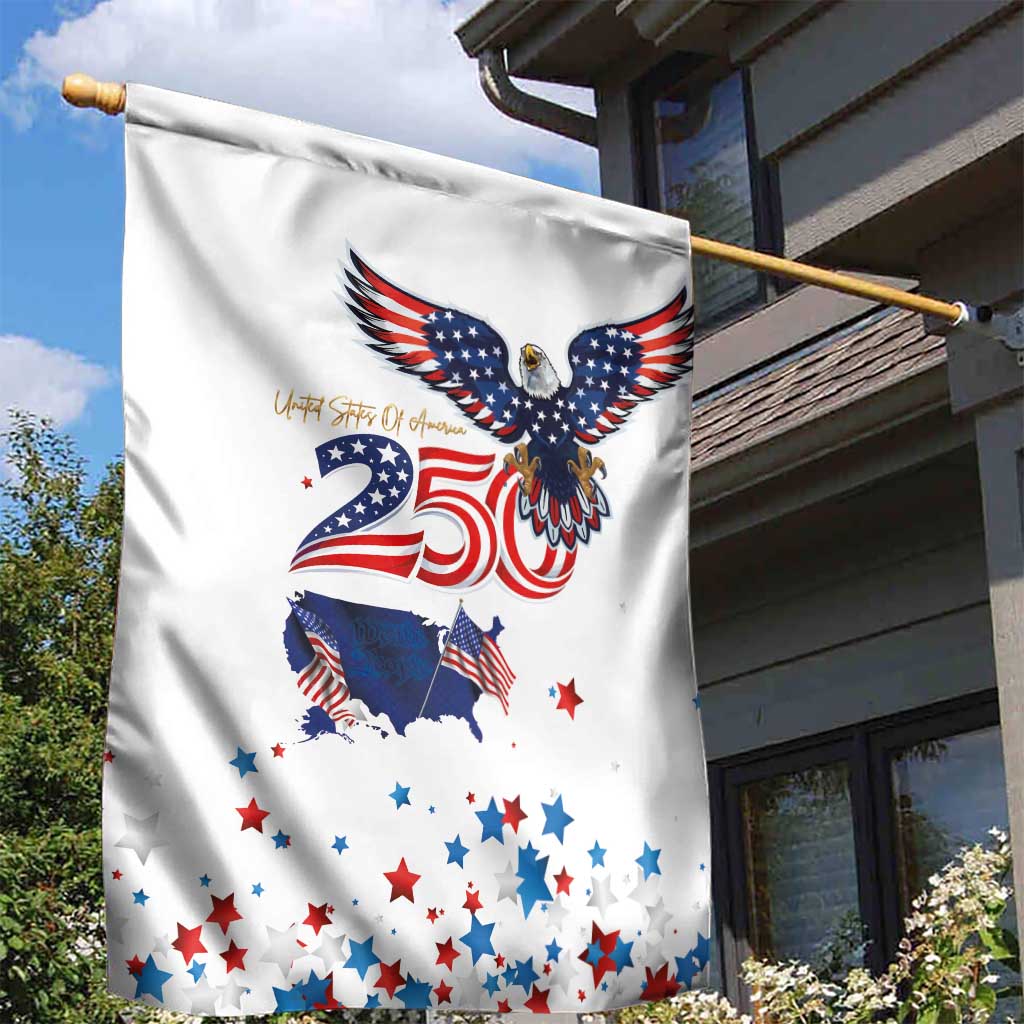 250 Years of American Freedom Garden Flag Flag Bald Eagle and Map