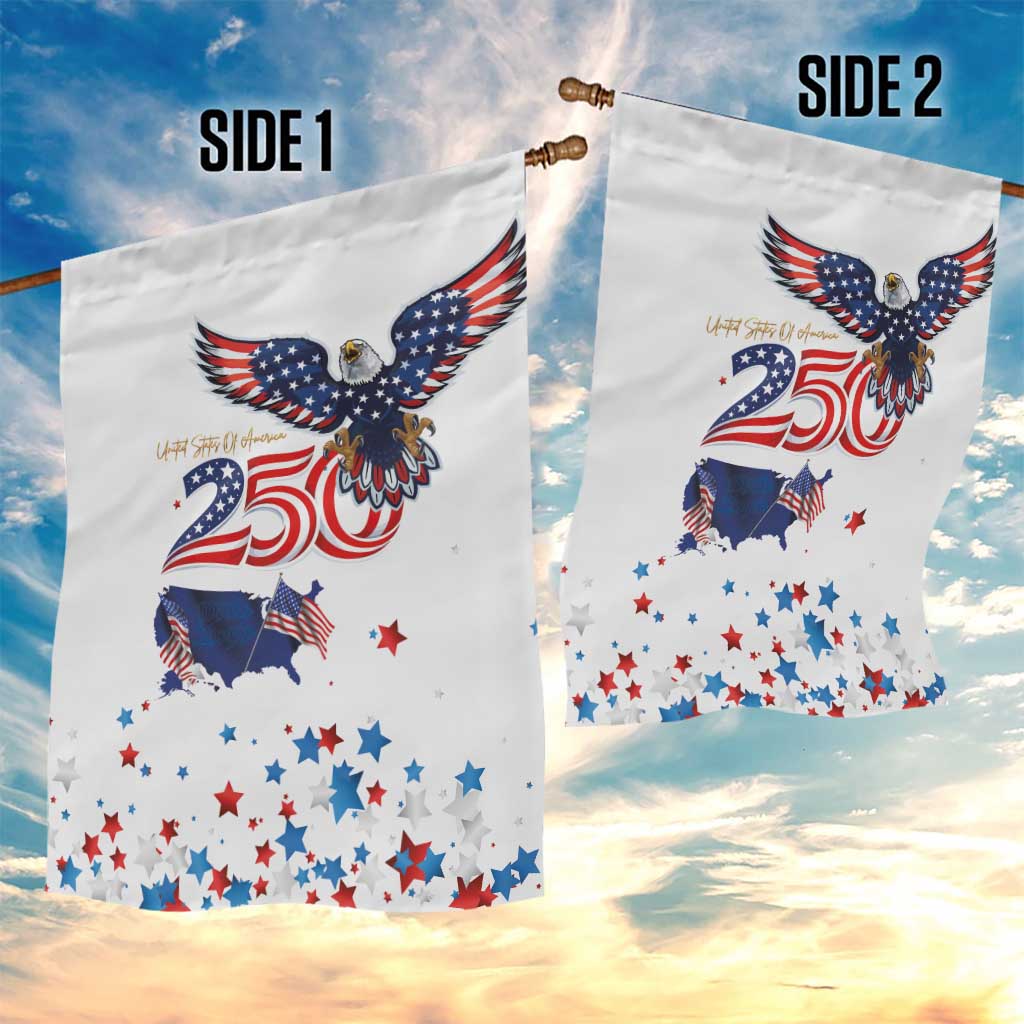 250 Years of American Freedom Garden Flag Flag Bald Eagle and Map