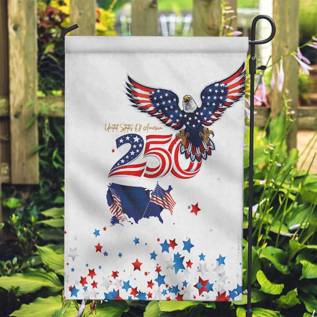 250 Years of American Freedom Garden Flag Flag Bald Eagle and Map