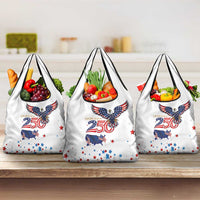 250 Years of American Freedom Grocery Bag Flag Bald Eagle and Map