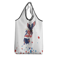 250 Years of American Freedom Grocery Bag Flag Bald Eagle and Map