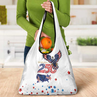250 Years of American Freedom Grocery Bag Flag Bald Eagle and Map