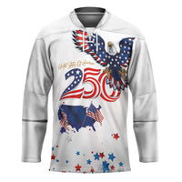 250 Years of American Freedom Hockey Jersey Flag Bald Eagle and Map