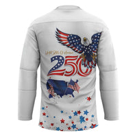250 Years of American Freedom Hockey Jersey Flag Bald Eagle and Map