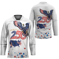 250 Years of American Freedom Hockey Jersey Flag Bald Eagle and Map
