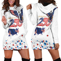 250 Years of American Freedom Hoodie Dress Flag Bald Eagle and Map