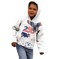 250 Years of American Freedom Kid Hoodie Flag Bald Eagle and Map