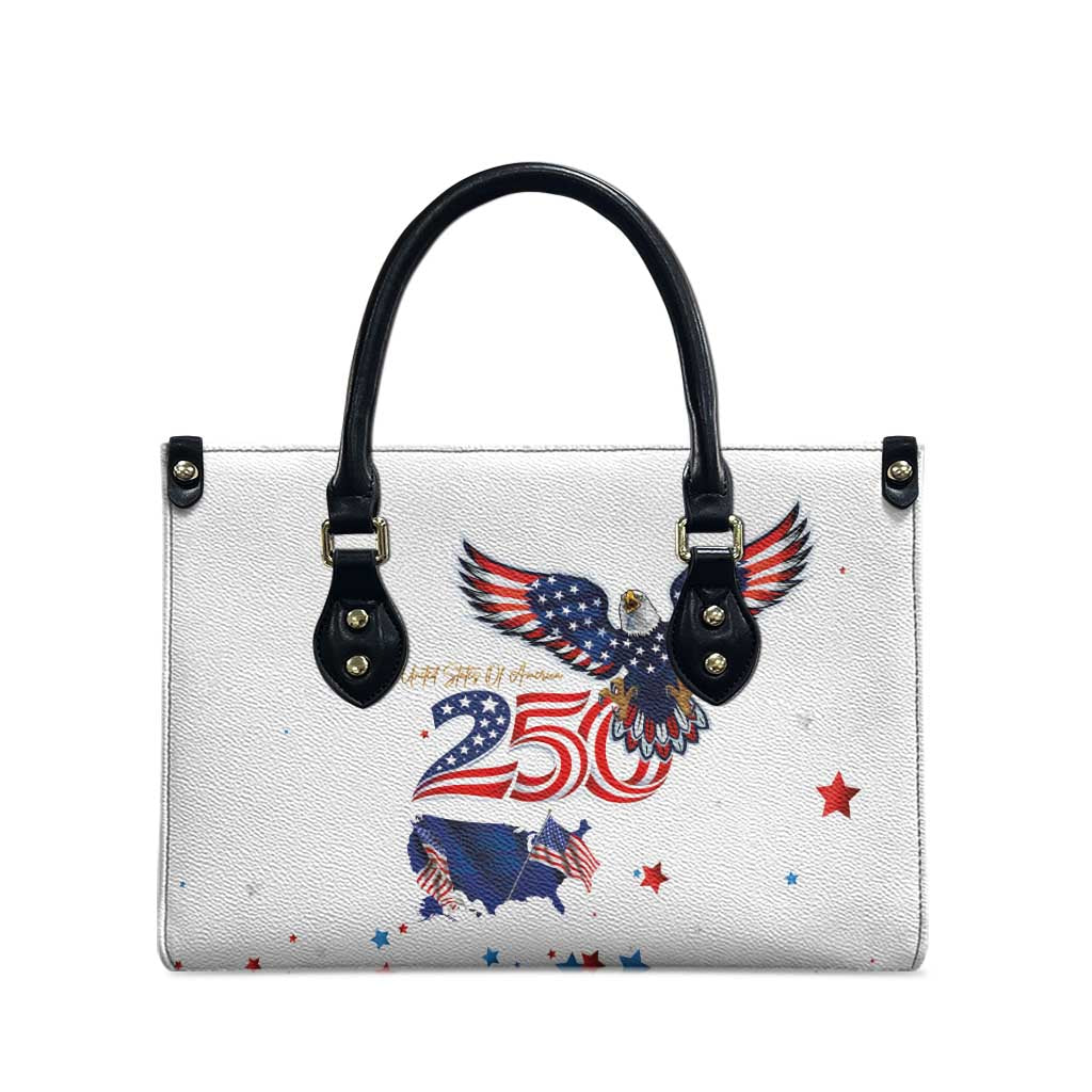 250 Years of American Freedom Leather Bag Flag Bald Eagle and Map