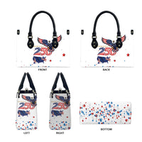 250 Years of American Freedom Leather Bag Flag Bald Eagle and Map