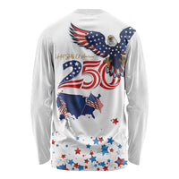 250 Years of American Freedom Long Sleeve Shirt Flag Bald Eagle and Map