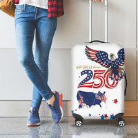 250 Years of American Freedom Luggage Cover Flag Bald Eagle and Map