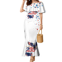 250 Years of American Freedom Mermaid Dress Flag Bald Eagle and Map