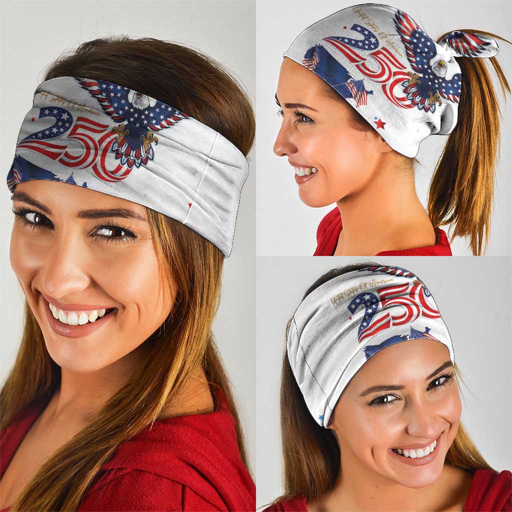 250 Years of American Freedom Neck Gaiter Flag Bald Eagle and Map