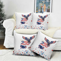 250 Years of American Freedom Pillow Cover Flag Bald Eagle and Map