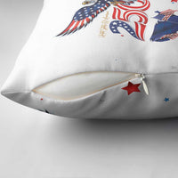 250 Years of American Freedom Pillow Cover Flag Bald Eagle and Map