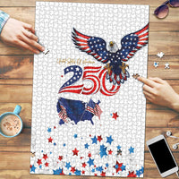 250 Years of American Freedom Puzzle Flag Bald Eagle and Map
