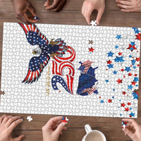 250 Years of American Freedom Puzzle Flag Bald Eagle and Map