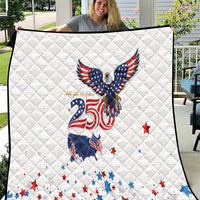 250 Years of American Freedom Quilt Flag Bald Eagle and Map