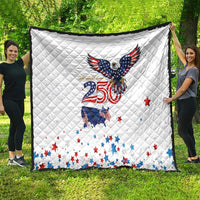 250 Years of American Freedom Quilt Flag Bald Eagle and Map