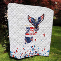 250 Years of American Freedom Quilt Flag Bald Eagle and Map