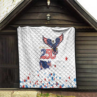 250 Years of American Freedom Quilt Flag Bald Eagle and Map