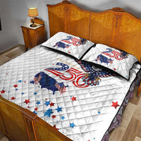 250 Years of American Freedom Quilt Bed Set Flag Bald Eagle and Map
