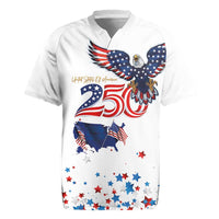 250 Years of American Freedom Rugby Jersey Flag Bald Eagle and Map