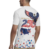 250 Years of American Freedom Rugby Jersey Flag Bald Eagle and Map