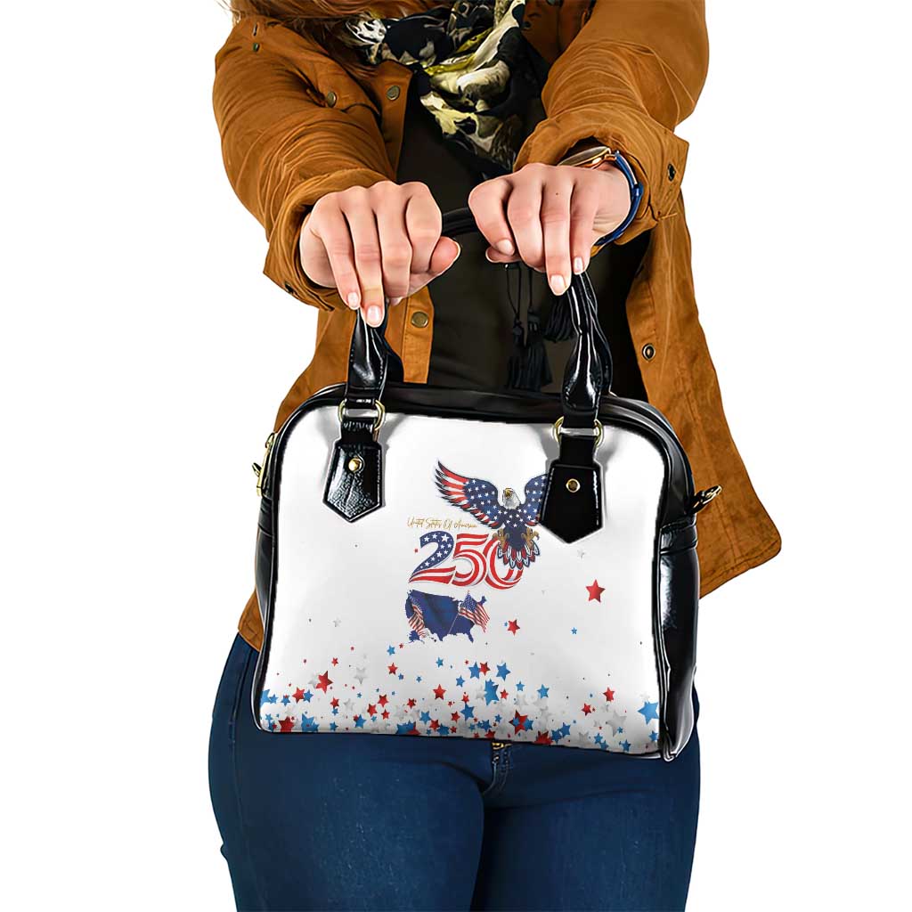250 Years of American Freedom Shoulder Handbag Flag Bald Eagle and Map