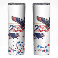 250 Years of American Freedom Skinny Tumbler Flag Bald Eagle and Map