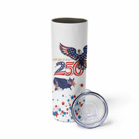 250 Years of American Freedom Skinny Tumbler Flag Bald Eagle and Map