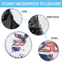 250 Years of American Freedom Spare Tire Cover Flag Bald Eagle and Map