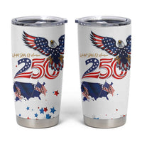 250 Years of American Freedom Tumbler Cup Flag Bald Eagle and Map