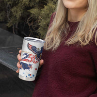 250 Years of American Freedom Tumbler Cup Flag Bald Eagle and Map