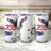 250 Years of American Freedom Tumbler Cup Flag Bald Eagle and Map