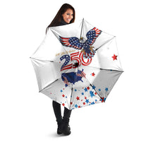 250 Years of American Freedom Umbrella Flag Bald Eagle and Map
