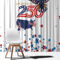250 Years of American Freedom Window Curtain Flag Bald Eagle and Map